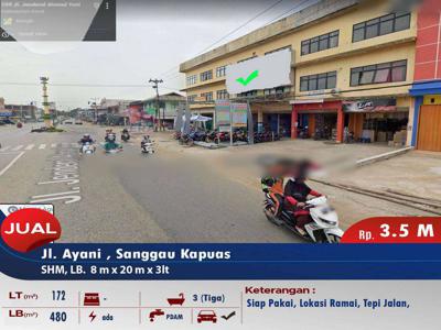 Ruko Ayani Tepi Jalan, Sanggau, Kalimantan Barat