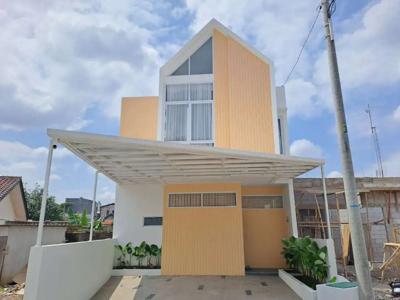 Rumah baru 2 lantai furnished design modern di kota Bandung SHM 2,2 M