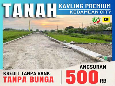 TANAH KAVLING KREDIT ANGSURAN 500 RIBU TANPA BUNGA WEDA JAYA