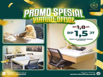 PAKET VIRTUAL OFFICE 1.5 JUTA/TAHUN FREE COWORKING SPACE BISA PKP