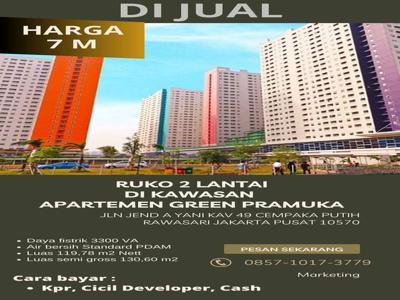 Ruko 2 Lantai Di Apartemen Green Pramuka City Jakarta Pusat Bisa KPR