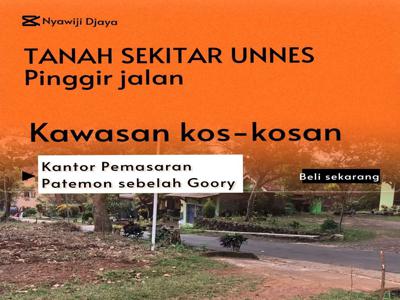 Tanah bagus pinggir jalan sekitar Unnes Semarang