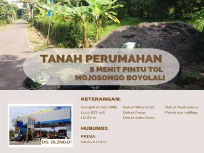 Tanah dekat Tlatar Tol Boyolali