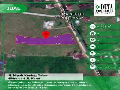 Tanah Jalan Nipah Kuning Dalam Pontianak Kalimantan Barat