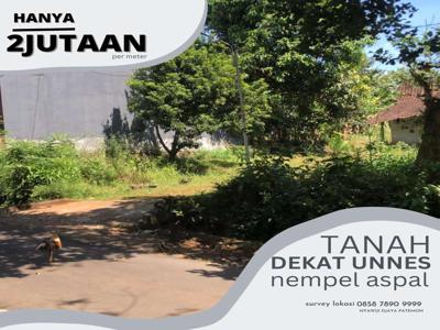 TANAH NEMPEL JALAN RAYA SEKITAR UNNES HAK MILIK BISA TEMPO