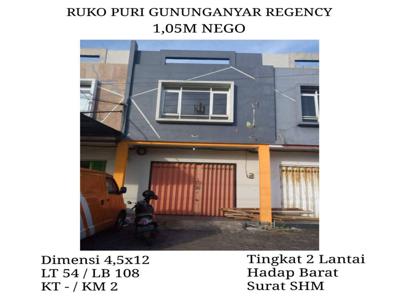 Dekat OERR! Ruko Puri Gununganyar Regency 2 Lantai Medokan Ayu Rungkut