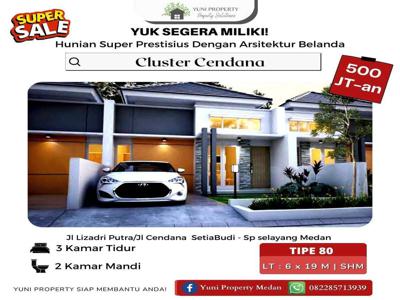 DIJUAL RUMAH CLUSTER CENDANA RUMAH MEWAN NAN ELIT DIKOTA MEDAN