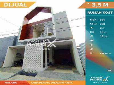 Dijual Rumah Kosan Candi mendut, Soekarno Hatta, Lowokwaru, Malang