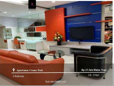 Disewakan Apartement Cosmo Park 3BR+1 Full Furnished