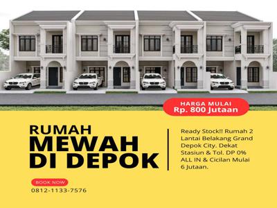 Rumah 2 Lantai Di Depok DP 0% Tipe 70/65 5 Menit Ke Stasiun KRL Depok