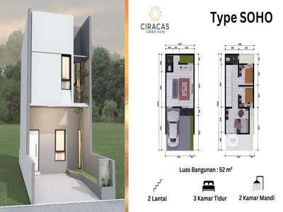 Rumah Exclusive Di Ciracas Jaktim,Hanya 1,4 KM Ke Stasiun LRT Ciracas