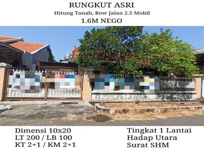 Rumah Murah Hitung Tanah Surabaya Timur Rungkut Asri Dkt Gunung Anyar