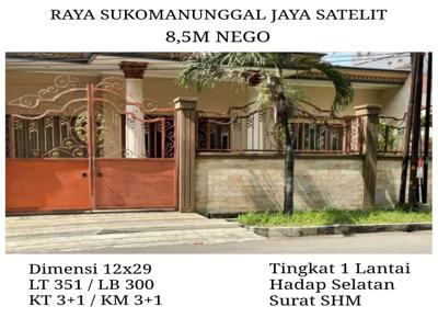 Rumah Raya Sukomanunggal Jaya Satelit Surabaya Barat Dkt Darmo Harapan