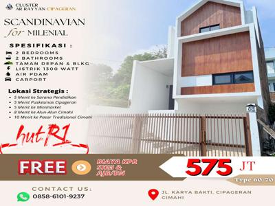 Rumah Scandinavian Murah Under 600jt Lokasi Premium di Kota Cimahi