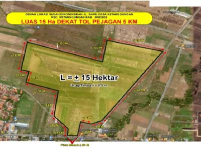 Tanah 15 hektar di Brebes