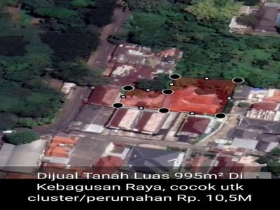 Tanah Di Kebagusan Raya Cocok Untuk Cluster Perumahan / Kost2