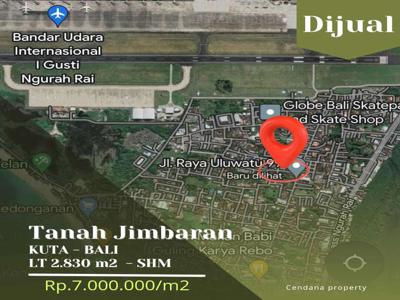 Tanah Jimbaran Jalan Utama dekat Airport Ngurah Rai