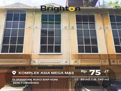 Ruko Asia Mega, Siap Huni / Buka Usaha, Semi Furnished