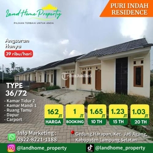 Jual Rumah Baru Tipe 36/72Perum Puri Indah Residence - Lampung Selatan