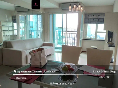 Dijual Apartement Thamrin Residence 2BR+1 Full Furnished East View