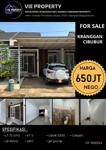 TURUN HARGA! Rumah asri siap huni di Kranggan Cibubur