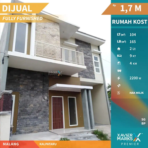 Dijual Rumah Kost Aktif Modern Di Kalpataru, Lowokwaru Malang(OLX164)