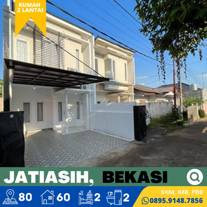 Rumah Baru, Murah 2 Lantai di Jatiasih, Bekasi dekat ke Stasiun LRT
