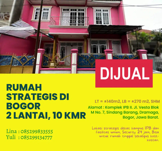 Rumah/Kost Strategis Dekat KAMPUS IPB BOGOR - 10 Kamar