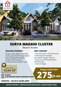 Super Kece Smart Home,Perumahan Surya Madani Cluster di Kota Tuban