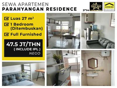 DIsewakan cepat apartemen Parahyangan Residence 1 kt fully furnished