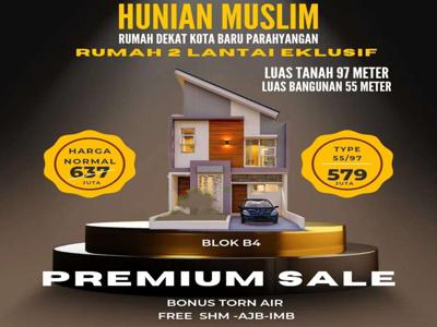 Hunian 2 LT Muslim Eksklusif Dekat Kota Baru Parahyangan Premium Sale