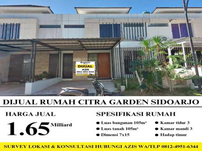 Jual rumah full furnish lokasi citra garden sidoarjo cluster greenhil