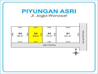 Tanah Di Piyungan Nyaman Huni Mangku Jalan Aspal