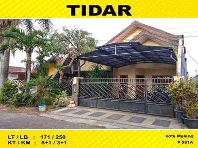 Rumah 2 Lantai Luas 171 di Bukit Cemara Tidar kota Malang _ 581AW
