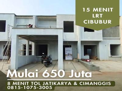 Rumah 2lt dekat busway dan Lrt cibubur cuma 600 jutaan