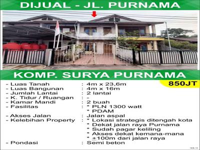 Rumah 2lt di Purnama (Dekat jalan raya) - Strategis di Ptk