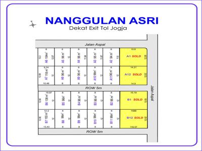 Tanah Nanggulan 90 Jutaan, Dekat Pintu Tol Banguncipto Jogja