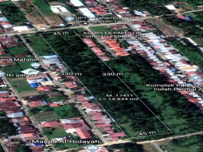 Tanah Pinggir Jalan Aspal Strategis di Pontianak