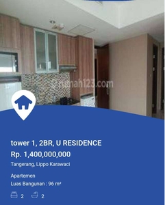 2BR, u residence karawaci Tangerang, lippo karawaci, uph karawaci