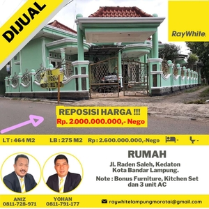 Dijual Rumah di Jl. Raden Saleh, Kedaton, Bandar Lampung (kode: Yoniz1