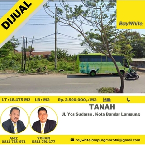 Dijual Tanah di Jl.Yos Sudarso, Bandar Lampung (kode: yoniz30)