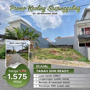 Dijual Tanah Pinggir Jalan Raya Sawunggaling Mulawarman