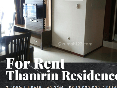 Disewakan Apartemen Thamrin Residence 2 Bedroom Low Floor Fully Furnished