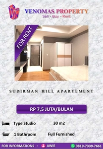 Disewakan Apartement Sudirman Hill Type Studio Full Furnished