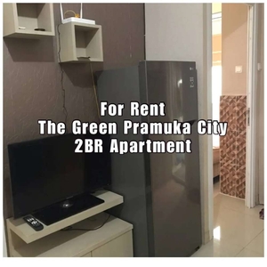 Disewakan furnished 2BR Green Pramuka Apartment Murah Lantai Rendah
