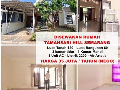 Disewakan Rumah Tamansari Hill Sambiroto Tembalang Semarang