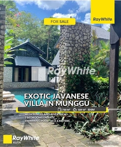 For sale Exotic Javanese Villa with Jungle and river view in Munggu