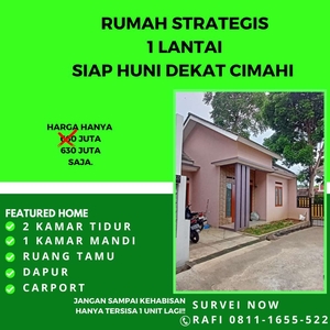 JUAL CEPAT RUMAH CIMAHI 1 LANTAI DEKAT KAMPUS ADVENT