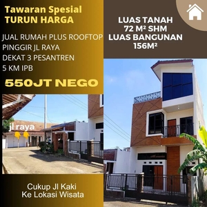 Jual Rumah Kampung Butuh Uang, Pinggir Jl Raya 5 Km IPB