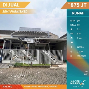 Lu1038 Dijual Rumah Semi Furnish Terawat di Green Living Gadang Sukun